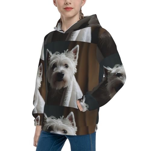 Dog Wrapped in Towel 1 Kid Hoodies Boys Sweatshirts Girls Pullover with Pocket2