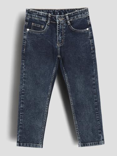 Image of Urbano Juniors Boy's Straight Fit Washed Denim Jeans Stretchable