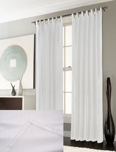 Thermo Gardine 20510 - Cortina con Trabillas (Forro Polar en la Espalda, 245 x 140 cm), Color Blanco Mate
