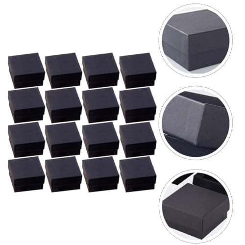 Écrins à bijoux kraft noir x48, parfait coffret cadeau pour bagues et fêtes