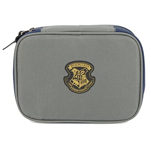 Estojo Escolar Harry Potter Cinza para 100 Lápis Luxcel Ref.40790