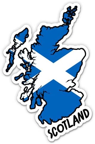 Scotland Map with Flag - Vinyl Sticker Decal for Phone, Laptop, Water Bottle - 3