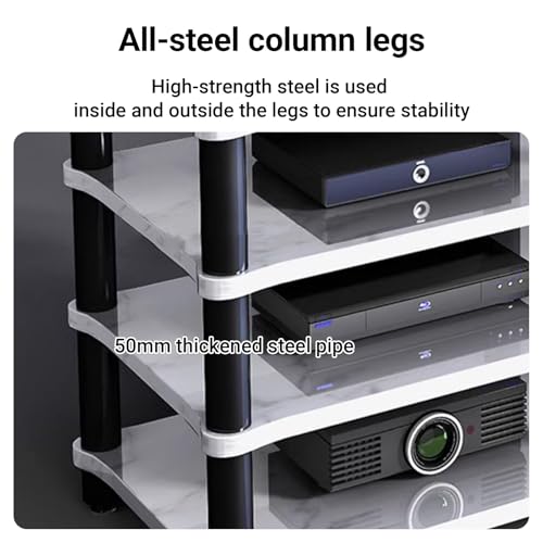 Estante para equipos de audio de diseño robusto y estantería multicapa 3