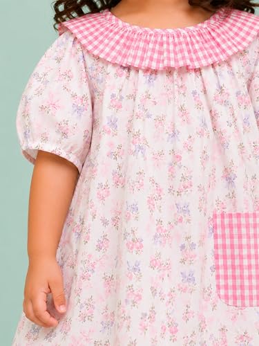 Image of Kidbea Girls Cotton Dresses | Stylish Printed & Checked Frocks | Party, Casual Summer Dress Collection for Kids