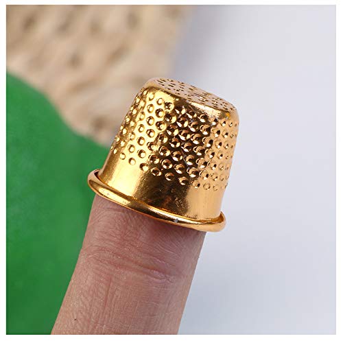 50 PCS Gold Metal Sewing Quilting Thimbles for DIY Craft Finger Protector - Thumbnail 3