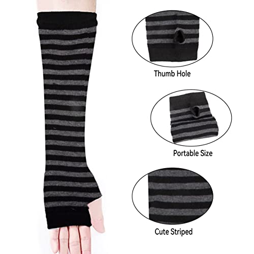 Image of Over Knee Rainbow Thigh High Socks Cosplay Accessories for Women Fashion Wild Long Striped Leg warmers