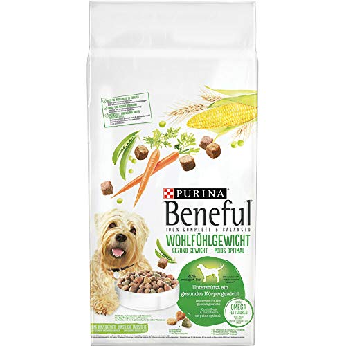 Beneful PURINA BENEFUL Wohlfühlgewicht Hundefutter trocken, mit Huhn und Gartengemüse, 1er Pack (1 x 12kg)