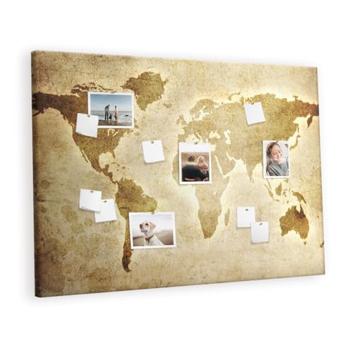 Tableau mural liège horizontal avec cadre métallique pour organisation de projets et notes