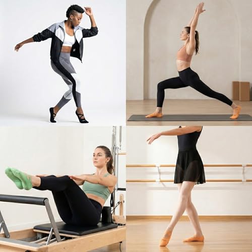 Image of Pilates Socks for Women, Non-Slip Grip Yoga Socks with Grips for Barre, Studio & Home Workouts