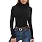 AMIYOYO Pullover Damen Rollkragenpullover Langarm Thermounterwäsche Stretch Langarmshirt Elegant Weich Rollkragenshirt Slim fit Strickpullover für Herbst Winter