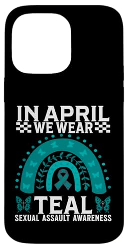 In April We Wear Teal Sexual Assault Awareness Gifts Women �X�}�z�P�[�X iPhone 14 Pro Max �p