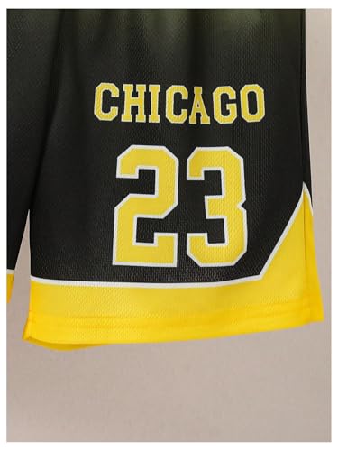 Boy's 2 Piece Basketball Sets Number Graphic Sleeveless Mesh Jersey Tank Tops and Running Shorts4