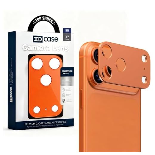 For iPhone 17 Pro Max XDcase Metal Flat & Hollow Camera Lens Protector(Orange)