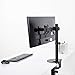 VIVO Steel Reinforcement Bracket Mount Plate for Thin, Glass, and Other Fragile Table Top Surfaces, Compatible with Most Monitor Stand C-Clamp Installations, Anti-Slip No Scratch, Black, STAND-AC01R