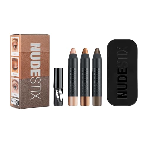 Set mini de 3 delineadores crema metálicos NudeStix miniatura 1