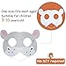 Blulu 16 Pcs Safari Animal Masks for Kids Jungle Zoo Animals Cartoon Masks for Woodland Animal Theme Birthday Party Decorations