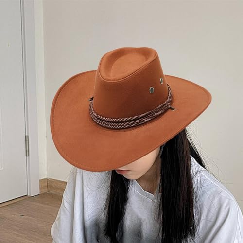 Flat Brim Cowboy Hat for Sun Protection During Camping And Rodeo3