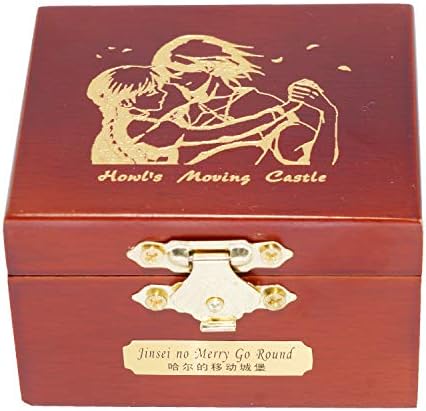Youtang Castle Music box Carved Wood Musical Box Wind Up Mechanism Mucial Gift for Christmas,Birthday,Valentine's Day