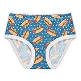 JHKKU Girls' Cartoon Hot Dog Briefs Underwear Soft Cotton Kids Breathable Comfort Panties Toddler Undies 6Y