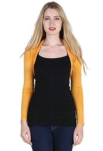 Cárdigan bolero shrug rosa para mujer con manga larga para primavera
