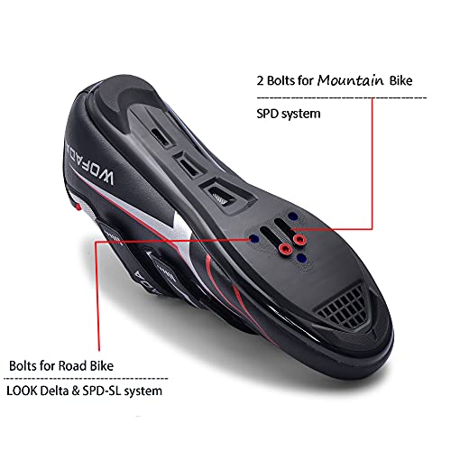 Unisex Cycling Shoes Compatible With Pelaton Bike Road Biking Shoes Men's Peleton Bicycle Indoor Riding Spin Shoes With Look Delta Cleats For Men And Women Spd Clip On Spining (Black-Gray, M8) #TOP4