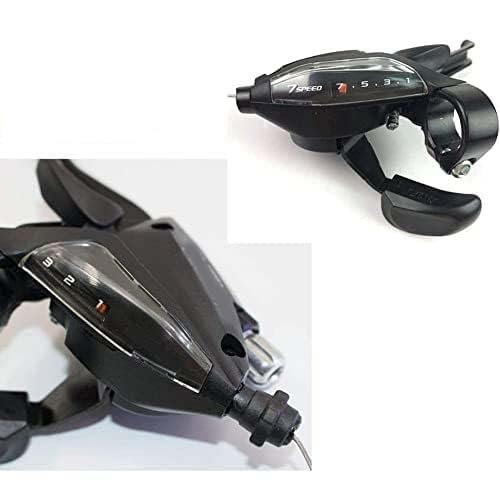 Image of Shrenik Bicycle Gear Shifter V-Brake Clutch Set Compatible for Cycle MultiSpeed-21 with Front 3-Speed and Rear 7-Speed Including Replaceable Inner Derailleur Gear Wire