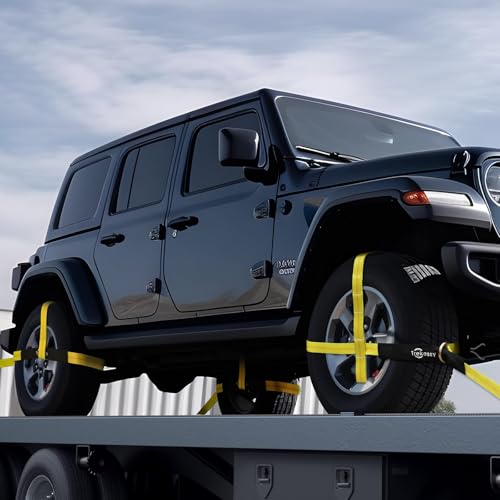 image for Trekassy 120 Inch Car Tie Down Straps for Trailers (4PK), Heavy Duty A