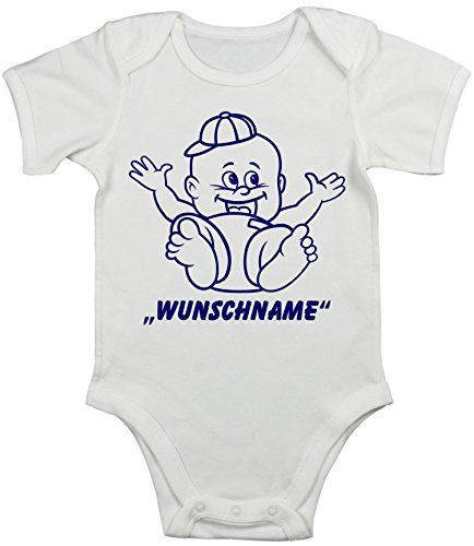 Preisvergleich Produktbild INDIGOS UG - Babystrampler / Strampler 015 mit Wunschname / Wunschtext schwarz 74 / 80
