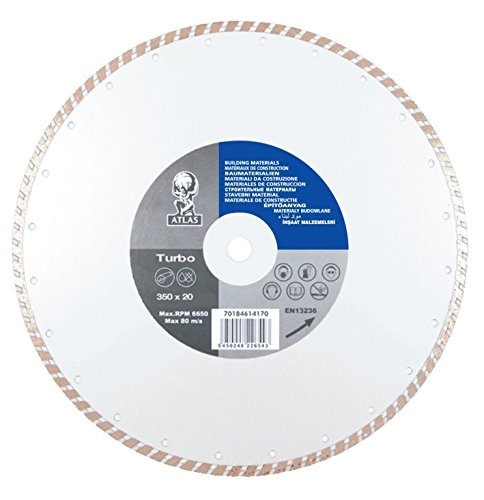Atlas Diamant Klinge – Universal Turbo 230 x 7 x 2,6 x 22,23 mm 