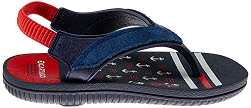 Sandália Dakar Plus, Cartago, Bebê Meninos, Azul/Vermelho, 22