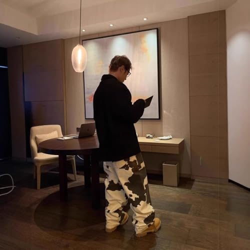 Men's Pants Baggy Jeans Men Y2k Cow Print Jeans Men's Rock Revival Lounge Pants Street Wear Casual Sweatpants4