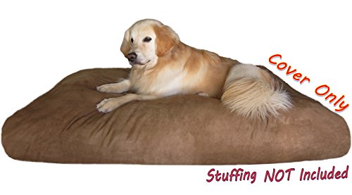 Dogbed4less External Pet Bed Cover with Zipper Liner for Extra Large Dog, 55"X37"x4" XXL, Brown - Replacement Cover Only - Thumbnail 6