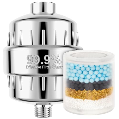 High Output Revitalizing Shower Filter, Keycozy Shower Filter for Hard Water Remove Chlorine, and Dramatically Improves The Condition of Your Skin, Hair and Nails,KPF001