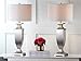 SAFAVIEH Lighting Collection Ambler Nickel 32-inch Bedroom Living Room Home Office Desk Nightstand Table Lamp Set of 2 (LED Bulbs Included)