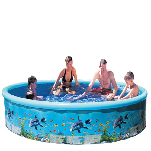 Foldable Swimming Pool, Hard Plastic Shell Portable Pools, Round Kid Pool for Backyard Dog (L：97' x 97' x 17.7')