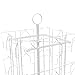 MARTEXBUY 24 Pockets Greeting Card Rack, 3 Tier Metal Display Stand Spinning Floor Stand, Portable Literature Magazine Rack, Pocket Holder for Stickers Showcase Postcards (White)