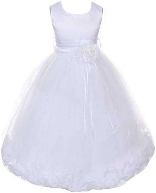 Dempsey Marie 21 Colors Satin Bodice Communion Flower Girl Pageant Petal Dress: Infant-14