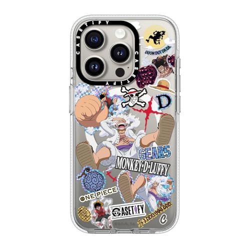 CASETiFY NA MagSafeΉ iPhone 15 Pro P[X [΂݂ɂf / 2m̗NA / One Piece ] - Luffy Gears Evolution Sticker Mania - NA