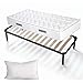 EVERGREENWEB – Kit Lit Complet Sommier et Matelas Haut 19 cm avec Coussin memorie de Forme Gratuit. Ensemble Composè: Matelas Mousse + sommier a Cadre avec 4 Pieds. (80x190 cm)