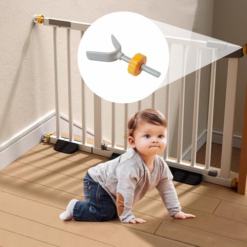 4 Stück Y Spindel Für Treppenschutzgitter,Safety First Treppenschutzgitter,Treppengitter, Y-Spindel Druckschrauben M10 Für Sicherheitstüren,Kindertüren,Treppenschutztüren,Geeignet Für Babys,Hunde