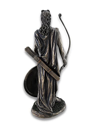 Estatua de Apolo con Escudo y Arco en Resina y Bronce 11.5 in miniatura 3