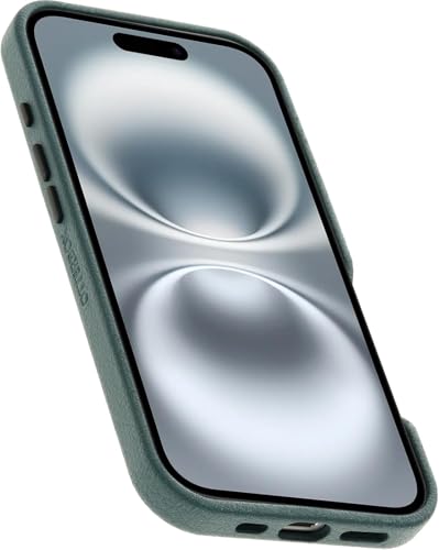 Image of OtterBox iPhone 16 Symmetry Series Cactus Leather for MagSafe - Sagebrush Green - Ultra-Thin, Sleek iPhone Case, Premium iPhone Case, MagSafe Compatible