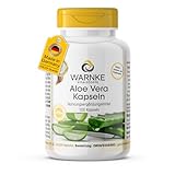 Aloe Vera Kapseln - 100 Kapseln - schluckfreundlich - vegan & hochdosiert - Aloe Vera Extrakt 200:1 - entspricht 4000mg Aloe Vera | Warnke Vitalstoffe - Deutsche Apothekenqualität