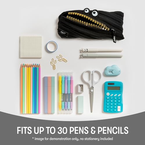 Image of ZIPIT Grillz Pencil Case, Black (Pack of 2)