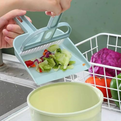 MUMQAQ Mini-Besen-Kehrschaufel-Set, 3 Farben, kleine Reinigungsbürste, Müllreinigung, Haushaltsreinigung, Tischzubehör, Schaufel – Bild 4