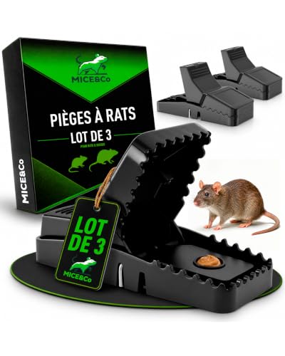 Mice&Co 3 X Pièges à Rats et Souris | Tapettes Réutilisables sans Poison
