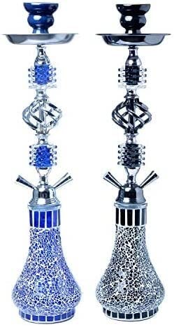 LSZ Shisha-Set 2 Schlauchhukas Set Shisha Glasvase mit Holzkohle-Clip, Haken-Set for Beste Hukas Shisha Shisha-Set… – Bild 5