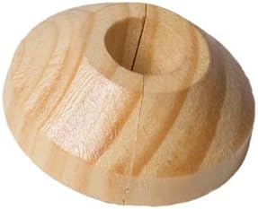 Merriway BH01931 (2 Pcs) Wooden Radiator Pipe Rose, Pine For 15mm Pipes - Pack of 2 Pieces, Beige