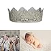 AMOS and SAWYER Mini Lace Crown, Newborn Photography Prop (Ivory)