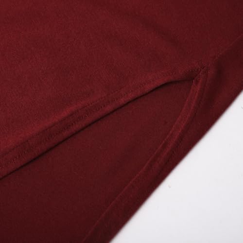 Robe d'été décontractée rouge XXL avec ourlet divisé et imprimé floral bohème